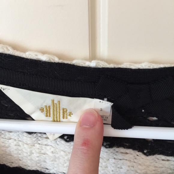 Anthropologie Black and White HWR/HRW Sweater - Picture 4 of 6